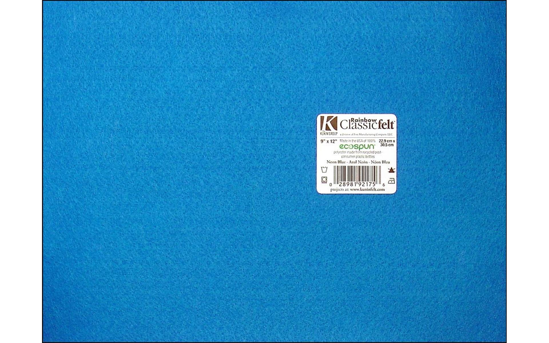 Kunin 9' x 12' Neon Blue Felt Sheet