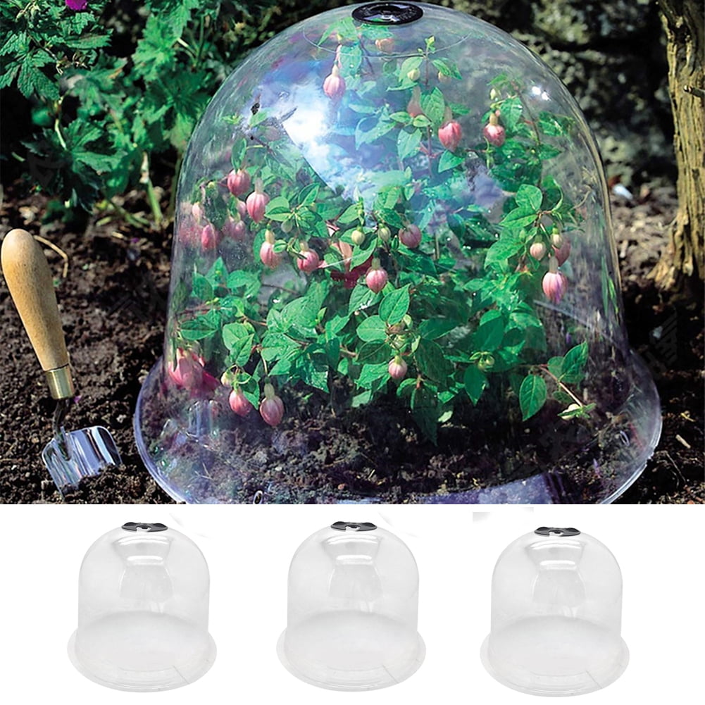 Cheers.US 3Pcs Reusable Plastic Mini Greenhouse, Plant Covers Dome