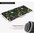 thumbnail image 5 of Botanical Colorful Flowers Gaming Desk Mat, Blooming Herb Floral Plants XXL Large Mouse Pad, Computer Mat for Desk, Accessory Decor Gift - 35.4 x 15.7 Inch, Vintage Flowers Black, 5 of 6