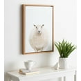 thumbnail image 6 of Kate and Laurel Sylvie Round Sheep Portrait Framed Canvas Wall Art by Amy Peterson Art Studio, 18x24 Natural, Modern Farm Animal Portrait for Wall Decor, 6 of 7