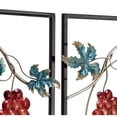 thumbnail image 4 of DecMode Multi Colored Metal Wine Wall Decor with Grapes Detailing (2 Count), 4 of 7