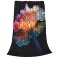thumbnail image 2 of Balery Bioluminescent Underwater Flower Manta de Felpa Suave y Acogedora – Cobija de Franela Aterciopelada para Cama, Lavable y Cálida para Sofá, Mascotas, Transpirable-60"x50", 2 of 7