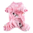 thumbnail image 4 of Gostoto Pet Dog Holiday Christmas Snowman Print Costumes Winter Fleece Jumpsuit Clothes for Small Medium Pet Dogs, 4 of 5