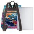 thumbnail image 3 of Fotbe Colorful Whimsical Earth Mochila Bolso con Estampado para Mujer, Mochila Antirrobo de Nylon Impermeable, Bolsa Ligera de Hombro, 3 of 4