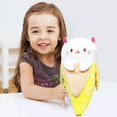 thumbnail image 4 of Lindos animales de peluche de plátano para niñas, juguetes de peluche Kawaii de 7 pulgadas, animales de peluche, peluches blandos para abrazar, regalo de cumpleaños para el día de San Valentín para niños, blanco, 18cm Rojo Verde, 4 of 5