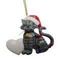 thumbnail image 4 of Adorno colgante de gato de Navidad Macarena figura de gato gris, 4 of 8
