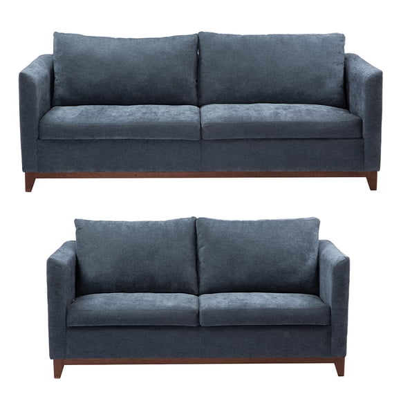 Sala 3-2 TRINITY Oslo 2 Piezas (Sofá, Love Seat) Steel Blue Para Sala