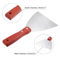 thumbnail image 3 of Uxcell 5" Stainless Steel Putty Knife Wooden Handle for Drywall Pack of 3, 3 of 7