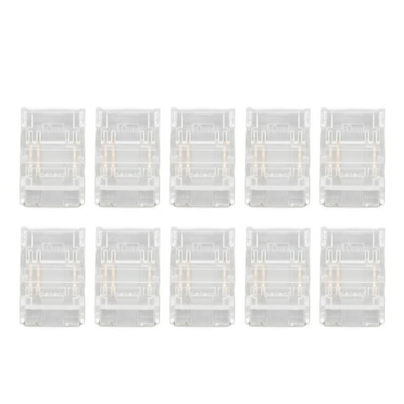 10 PCS 3pin 10mm LED Strip Connectors, Strong Solderless Connector LED Strip, Quick Connectors Adapter for Cob LED Strip Lights