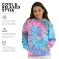 thumbnail image 6 of Pure Essence Tie Dye Fleece Long Sleeve Pullover Hoodie for Men and Women, 6 of 8