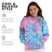 Pure Essence Tie Dye Fleece Long Sleeve Pullover Hoodie for Men and Women