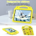 thumbnail image 3 of Allytechgroup iPad Air 13 Inch M2 2024 Kids Case, DIY Figures Lightweight EVA Rubber Handle Stand Shockproof Children Friendly Bumper Case Cover for Apple iPad Air 13" 2024 M2, Yellow, 3 of 8