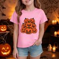 thumbnail image 2 of NIEWTR Kid's Short Sleeved Halloween Bow Print T Shirt For Boys and Girls Fall Tee Dailywear Halloween T-Shirt,, 2 of 6
