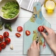 thumbnail image 3 of Gender Reveal Cutting Board, Playing Together Romantic Happiness Theme, Decorative Tempered Glass Cutting and Serving Board, Wine Bottle Shape, Multicolor, by Ambesonne, 3 of 5