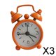 thumbnail image 1 of 3x Mini Reloj Despertador Gemelo Análogo de Campana de Dibujo Dibujos Dibujos Animadoss Decoración de Niños Dormitorios 3 piezas, 1 of 7