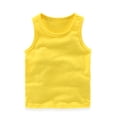 thumbnail image 4 of Zanarzt Boys Sleeveless Shirt Boys Active Tank Tops Athletic Sleeveless Shirts for Sports and Everyday Wear Yellow,12-18 Months, 4 of 5