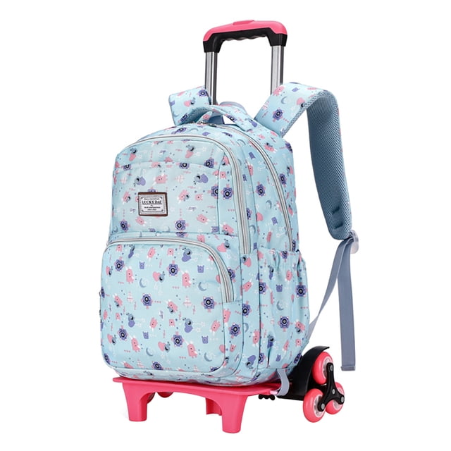 Sac à Dos Trolley Créatif à 6 Roues Grande Capacité Sac à Dos à Roulettes Sac d'École