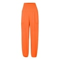 thumbnail image 4 of Hpapadks Women's Pants Elasticized High Waist Wide Leg Solid Harem Yoga Pant Womens Slacks Orange XXL, 4 of 4