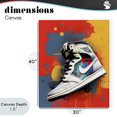 thumbnail image 4 of Stupell Industries Contemporary Shoe With Colorblock Background Canvas Art, 30 x 40, by Creative Studio, 4 of 8