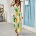 thumbnail image 6 of Lunarable Pineapple Sleeveless Dress Female Clothing Dress Women Summer 2025 Dress, 6 of 7