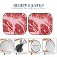 thumbnail image 5 of Kdxio Striped Meat Print 2-Piece Sun Shade Front Windshield - Foldable Car Front Window Sunshades for Most Sedans SUV Truck, 5 of 5
