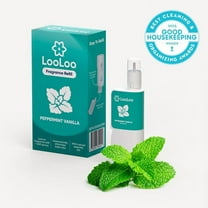 LooLoo Touch-Free Toilet Freshener Fragrance Refills- Natural Essential Oils - Toilet Smell Eliminator, Bathroom Deodorizer, Air Freshener Spray For Bathroom - Peppermint Vanilla Fragrance 2.0 Fl Oz