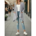 thumbnail image 4 of Cueply Womens Cardigan Long Sleeve Knit Soft Fall Open Front Duster Lightweight Coat with Pocketes, 4 of 7