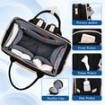 thumbnail image 2 of Diaper Bag Backpack, DERSTUEWE Diaper Backpack, Baby Bag with Insulated Bottle Pockets, Unisex, Black, 2 of 6