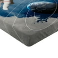 thumbnail image 2 of Ambesonne Nebula Fitted Sheet, Astronaut Planets Space, Twin XL Size, Multicolor, 2 of 3