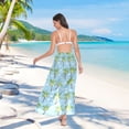 thumbnail image 7 of Women Sarong Wraps Coconut Palm Tree Swimsuit Beach Pareo Bikini Coverups Skirt L, 7 of 7