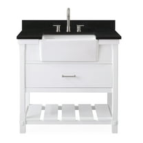 36-Inches Benton Collection Sylvie Farmhouse Sink Bathroom Vanity