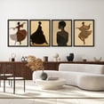 thumbnail image 4 of Framed Print Wall Art Set of 4 - Dancing Poster Art - 4 Pieces Women Portrait Modern Wall Decor for Living Room - 11"x14"x4 BLACK, 4 of 7