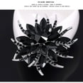 thumbnail image 3 of Fdelink the Brooch Three Colors Gold Plated Rhinestone Bouquet Flower Scarf Pin & Brooch Black, 3 of 6