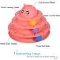thumbnail image 4 of Cat Toy Roller 3-Level Turntable Cat Toy Balls with Six Colorful Balls Interactive Kitten Fun Mental Physical Exercise Puzzle Toys Pink, 4 of 6