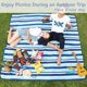 thumbnail image 4 of Manta de Picnic, Impermeable, Plegable, para Camping, Playa, Jardín, con Asa, Manta de Picnic con Respaldo Impermeable 200 x 200 cm esquí esquí Gafas de esquí, 4 of 5