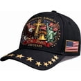 thumbnail image 2 of 250th Anniversary Baseball Cap American 1776-2026, Patriotic Flag and Cross Print Hat, Vintage Dad Cap for Men Women, 2 of 13