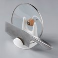 thumbnail image 4 of Estante para tapas y soporte para cuchillos de color blanco para un uso eficiente del espacio Organizador de cocina versátil, 4 of 8