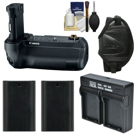 Canon Battery Grip - Canon BG-E22 Battery Grip for EOS R Mirrorless Camera with 2 LP-E6 Batteries + Dual Charger + Strap + Kit