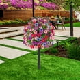 thumbnail image 1 of Estaca de jardín de flores artificial de 24 Arbustos de vegetación para la boda del césped del patio trasero Red Blue Pink, 1 of 8