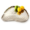 thumbnail image 2 of Jiallo 69112 16 x 10 in. Botanic Porcelain Tree Bark Tray, Silver, 2 of 2