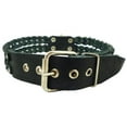 thumbnail image 3 of double braid black genuine leather dog collar braided 1.5 wide, fits 19.5-22.5 neck, large, 3 of 3