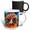 Multicolor, variant on 3drose, Funny Emu Bird Portrait. Orange Against Blue Digital Art. Gifts for Family, 15oz Two-tone Green Mug