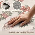 thumbnail image 6 of ODIKA 9'x12' Washable Area Rug Pink Bouquet Ribbon Ties Sprig Border Romantic Motifs Shack for Master Suite, California King, Under Bed, Non-Shedding, Easy Care, 6 of 7
