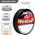 thumbnail image 4 of The Beadsmith Fireline by Berkley - Micro-Fused Braided Thread - 4lb. Test, 005"/.12mm Diameter, 50 Yard Spool, Smoke Grey - Super Strong Stringing Material for Jewelry Making and Bead Weaving, 4 of 8