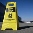 thumbnail image 6 of Slow Down Pedestrian Traffic Sign 4pk Double-Sided Outdoor Road Safety Sign, 6 of 6