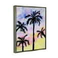 thumbnail image 3 of Palm Tree Silhouettes Sunset Sky Botanical & Floral Graphic Art Luster Gray Framed Art Print Wall Art, 3 of 6