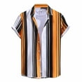 thumbnail image 1 of Playeras Casuales Para Hombre Camisa Informal De Verano A Rayas Estampada De Manga Corta Con Cuello Vuelto, 1 of 5