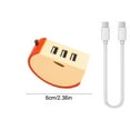 thumbnail image 1 of USB Hub Fruit Shaped 3-Port Multifunctional with Type-C Cable, Data Transfer and Charging Function, Protective Design for Laptop Computer PC Macbook Office Home Use, 1 of 6