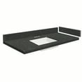 thumbnail image 1 of Transolid VT37.5x22-1KU-6B-A-W-4 37.5 in. D Quartz Vanity Top with 4 in. Centerset and Rectangular Undermount Sink, Black Carrara, 1 of 6