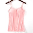 thumbnail image 1 of Sujetador informal suave con relleno para mujer, camiseta sin mangas, camiseta sin mangas con tirantes finos para mujer, camisola femenina con sujetador integrado (rosa XL) oso de fresa Hogar, 1 of 5